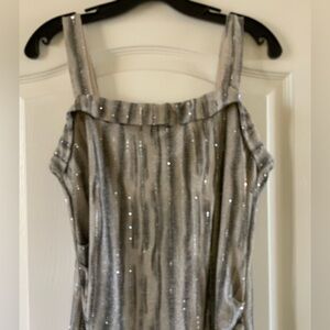 Sharp Sparkle Midi Ladies Dress Prom, Wedding...Size XL. Gray Color NWT